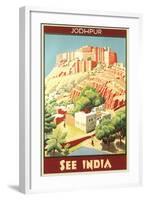 India Travel Poster, Jodhpur-null-Framed Art Print