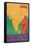 India Travel Poster, Lord Buddha-null-Framed Stretched Canvas