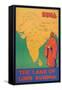 India Travel Poster, Lord Buddha-null-Framed Stretched Canvas