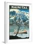 India Travel Poster, Nainital-null-Framed Art Print