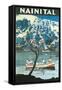 India Travel Poster, Nainital-null-Framed Stretched Canvas