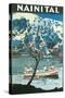 India Travel Poster, Nainital-null-Stretched Canvas