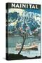 India Travel Poster, Nainital-null-Stretched Canvas