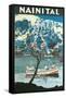 India Travel Poster, Nainital-null-Framed Stretched Canvas