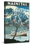 India Travel Poster, Nainital-null-Stretched Canvas