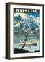 India Travel Poster, Nainital-null-Framed Art Print