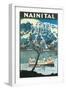 India Travel Poster, Nainital-null-Framed Art Print