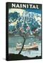 India Travel Poster, Nainital-null-Framed Stretched Canvas