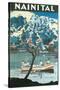 India Travel Poster, Nainital-null-Stretched Canvas