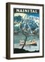 India Travel Poster, Nainital-Found Image Press-Framed Giclee Print