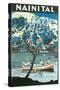 India Travel Poster, Nainital-Found Image Press-Stretched Canvas