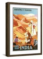 India Travel Poster, Northwest Frontier-null-Framed Art Print