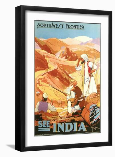 India Travel Poster, Northwest Frontier-null-Framed Art Print