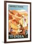 India Travel Poster, Northwest Frontier-null-Framed Art Print