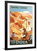 India Travel Poster, Northwest Frontier-null-Framed Art Print