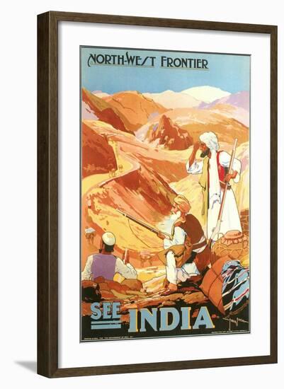 India Travel Poster, Northwest Frontier-null-Framed Art Print