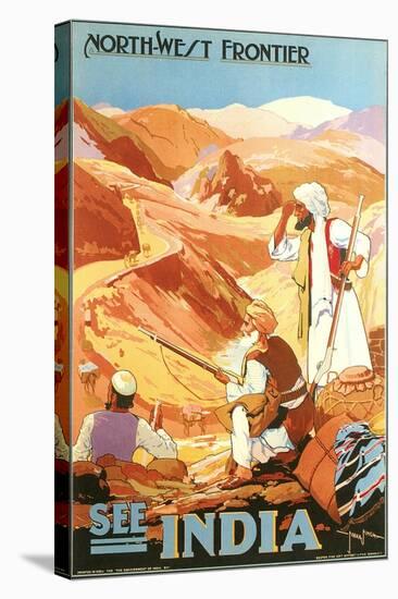 India Travel Poster, Northwest Frontier-null-Stretched Canvas