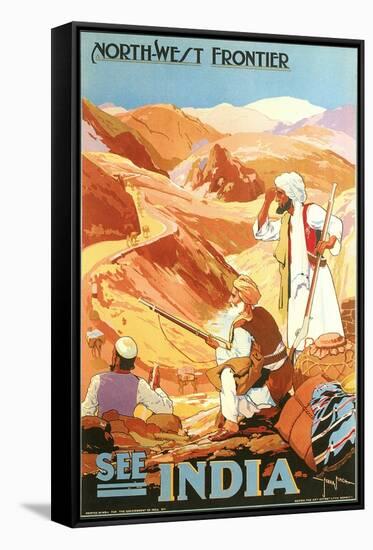 India Travel Poster, Northwest Frontier-null-Framed Stretched Canvas