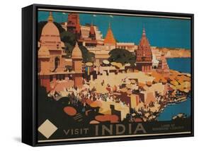 India Travel Poster-null-Framed Stretched Canvas