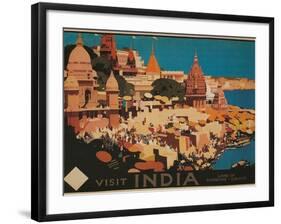 India Travel Poster-null-Framed Giclee Print
