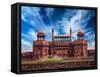 India Travel Tourism Background - \Red Fort (Lal Qila) Delhi - World Heritage Site. Delhi, India-f9photos-Framed Stretched Canvas