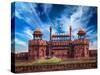 India Travel Tourism Background - \Red Fort (Lal Qila) Delhi - World Heritage Site. Delhi, India-f9photos-Stretched Canvas