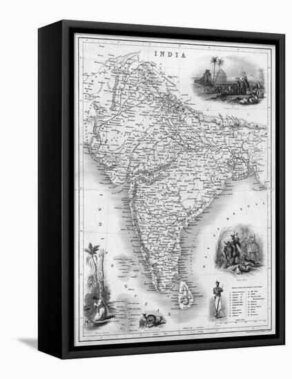 India Under British Rule About the Time of the Mutiny-W. Hughes-Framed Stretched Canvas