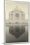 India, Uttar Pradesh, Agra, Black and White of the Taj Mahal Reflected in One of the Bathing Pools-Alex Robinson-Mounted Photographic Print