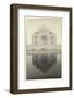 India, Uttar Pradesh, Agra, Black and White of the Taj Mahal Reflected in One of the Bathing Pools-Alex Robinson-Framed Photographic Print