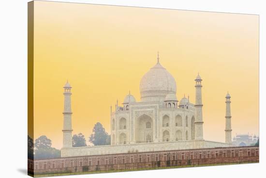 India, Uttar Pradesh, Agra, Taj Mahal in Golden Dawn Light-Alex Robinson-Stretched Canvas