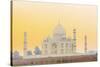 India, Uttar Pradesh, Agra, Taj Mahal in Golden Dawn Light-Alex Robinson-Stretched Canvas