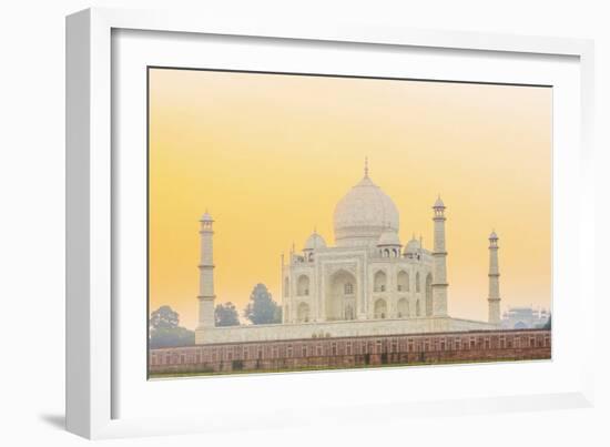 India, Uttar Pradesh, Agra, Taj Mahal in Golden Dawn Light-Alex Robinson-Framed Photographic Print