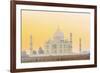 India, Uttar Pradesh, Agra, Taj Mahal in Golden Dawn Light-Alex Robinson-Framed Photographic Print