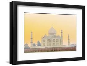 India, Uttar Pradesh, Agra, Taj Mahal in Golden Dawn Light-Alex Robinson-Framed Photographic Print