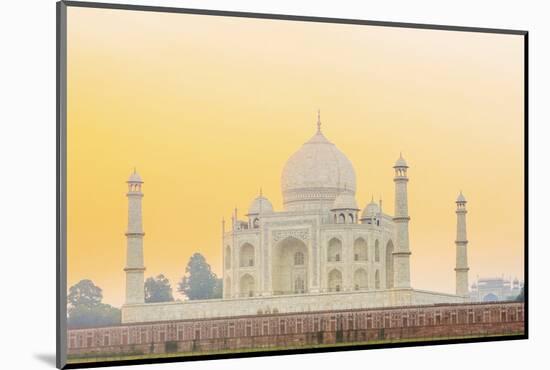 India, Uttar Pradesh, Agra, Taj Mahal in Golden Dawn Light-Alex Robinson-Mounted Photographic Print