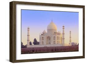 India, Uttar Pradesh, Agra, Taj Mahal in Rosy Dawn Light-Alex Robinson-Framed Photographic Print