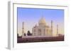 India, Uttar Pradesh, Agra, Taj Mahal in Rosy Dawn Light-Alex Robinson-Framed Photographic Print