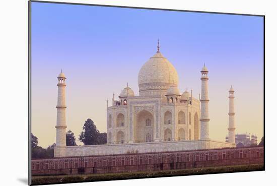 India, Uttar Pradesh, Agra, Taj Mahal in Rosy Dawn Light-Alex Robinson-Mounted Photographic Print