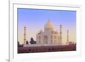 India, Uttar Pradesh, Agra, Taj Mahal in Rosy Dawn Light-Alex Robinson-Framed Photographic Print