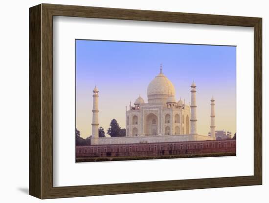 India, Uttar Pradesh, Agra, Taj Mahal in Rosy Dawn Light-Alex Robinson-Framed Photographic Print