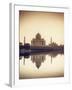 India, Uttar Pradesh, Agra, Taj Mahal (UNESCO Site) and Yamuna River at Sunset-Michele Falzone-Framed Photographic Print