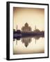 India, Uttar Pradesh, Agra, Taj Mahal (UNESCO Site) and Yamuna River at Sunset-Michele Falzone-Framed Photographic Print