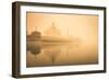 India, Uttar Pradesh, Agra, Taj Mahal (Unesco Site), Yamuna River and Morning Mist-Michele Falzone-Framed Photographic Print