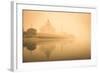 India, Uttar Pradesh, Agra, Taj Mahal (Unesco Site), Yamuna River and Morning Mist-Michele Falzone-Framed Photographic Print