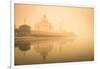 India, Uttar Pradesh, Agra, Taj Mahal (Unesco Site), Yamuna River and Morning Mist-Michele Falzone-Framed Premium Photographic Print