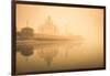 India, Uttar Pradesh, Agra, Taj Mahal (Unesco Site), Yamuna River and Morning Mist-Michele Falzone-Framed Premium Photographic Print