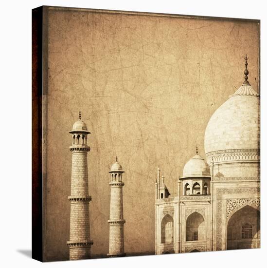 India, Uttar Pradesh, Agra, Taj Mahal (UNESCO Site)-Michele Falzone-Stretched Canvas