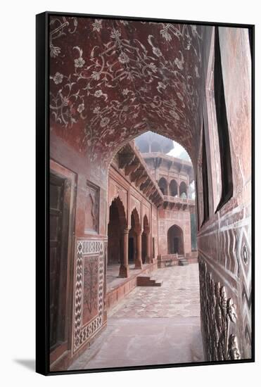 India, Uttar Pradesh, Agra. the Mosque's Arches-Emily Wilson-Framed Stretched Canvas