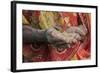 India, Uttar Pradesh, Mirzapur Woman Holding Grain-Ellen Clark-Framed Photographic Print