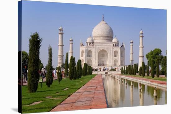 India, Uttar Pradesh, the Taj Mahal, This Mughal Mausoleum Has Become the Tourist Emblem of India-Gavin Hellier-Stretched Canvas